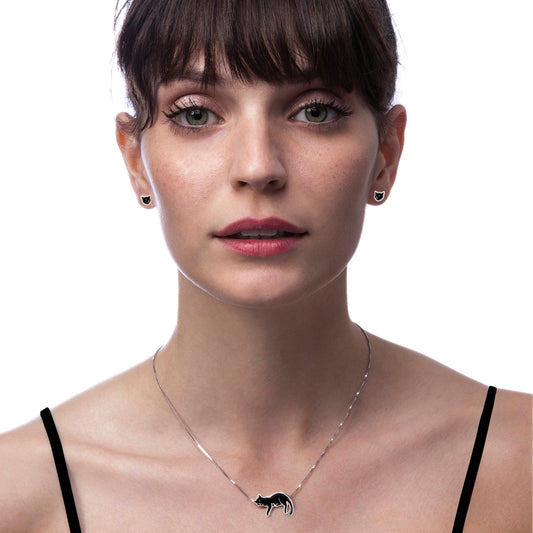 Cat Necklace and Earrings Set